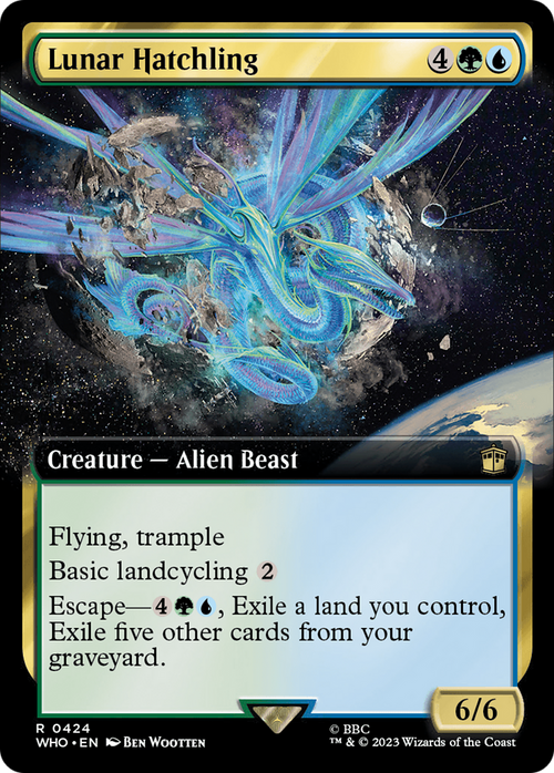 Lunar Hatchling (Extended Art) (WHO-424) - Doctor Who: (Extended Art) Foil