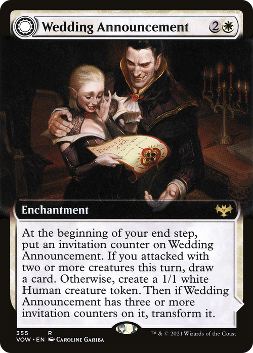 Wedding Announcement (Extended Art) (VOW-355) - Innistrad: Crimson Vow: (Extended Art, Double Faced Transform)