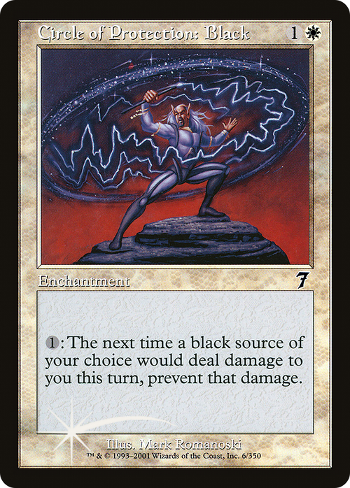 Circle of Protection: Black (7ED-006) - 7th Edition Foil