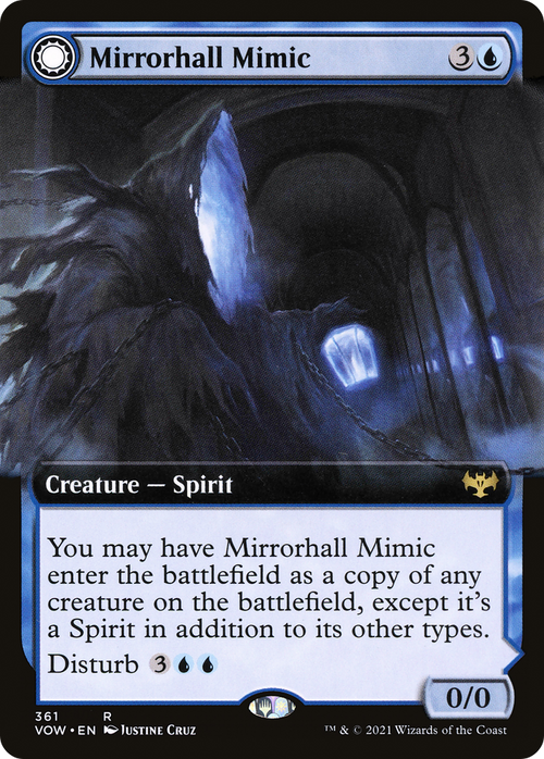 Mirrorhall Mimic (Extended Art) (VOW-361) - Innistrad: Crimson Vow: (Extended Art, Double Faced Transform) Foil