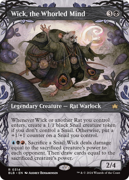 Wick, the Whorled Mind (Showcase) (BLB-314) - Bloomburrow: (Showcase) (Borderless)