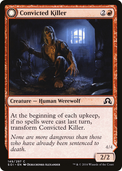 Convicted Killer (SOI-149) - Shadows over Innistrad: (Double Faced Transform) Foil