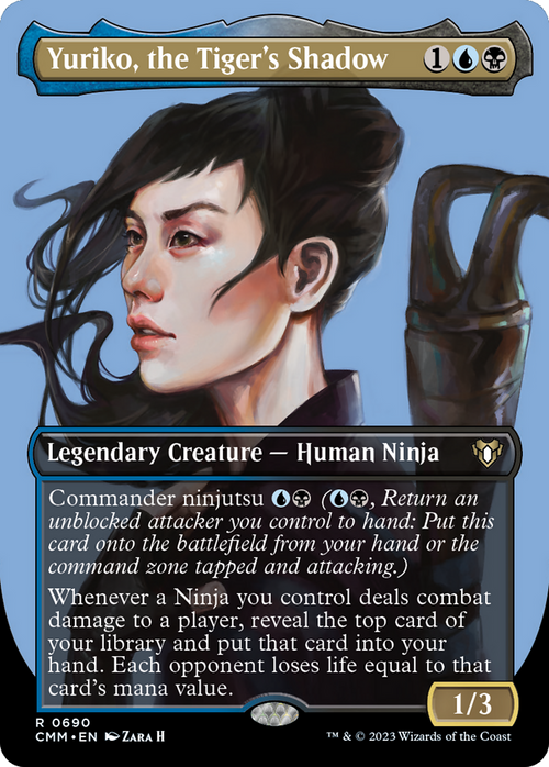 Yuriko, the Tiger's Shadow (Borderless) (CMM-690) - Commander Masters Foil
