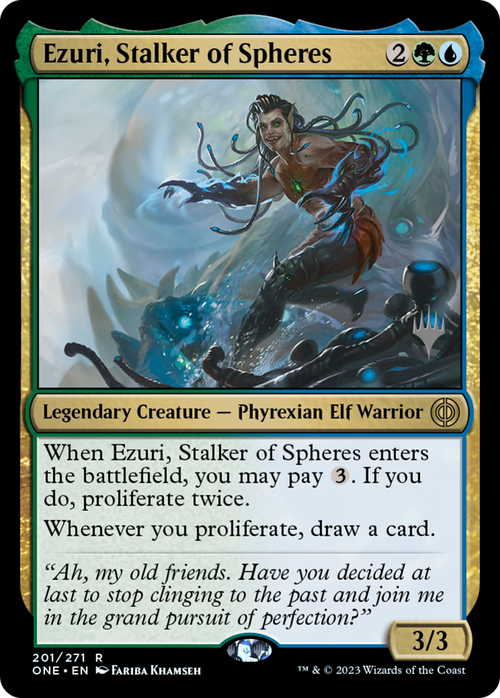 Ezuri, Stalker of Spheres (PPONE-201) - Phyrexia: All Will Be One Promos Foil