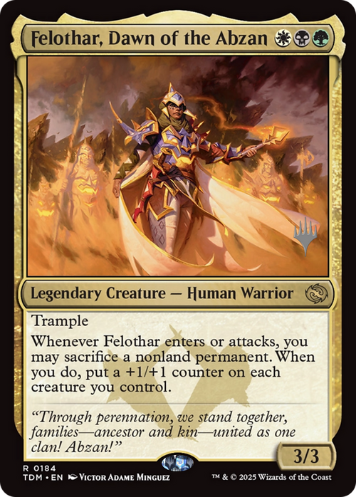 Felothar, Dawn of the Abzan (PPTDM-184P) - Promo Pack: Tarkir: Dragonstorm