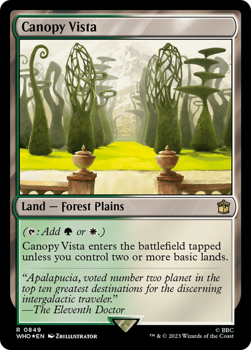 Canopy Vista (Surge Foil) (WHO-849) - Doctor Who Foil