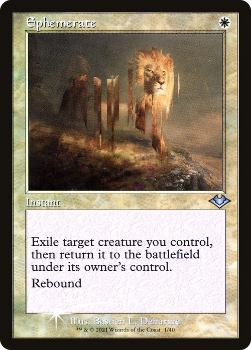 Ephemerate (Retro Frame) (MH1-001) - Modern Horizons 1 Timeshifts Etched Foil