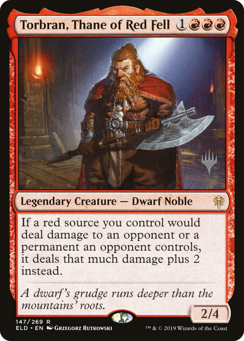 Torbran, Thane of Red Fell (PPELD-147) - Throne of Eldraine Promos Foil