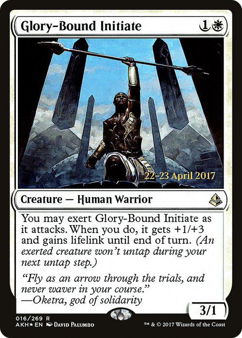 Glory-Bound Initiate (PRE-16S) - Amonkhet Promos Foil