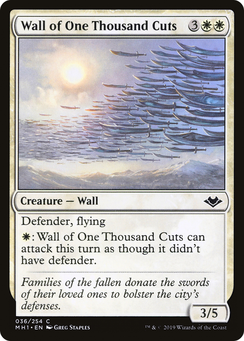 Wall of One Thousand Cuts (MH1-036) - Modern Horizons Foil