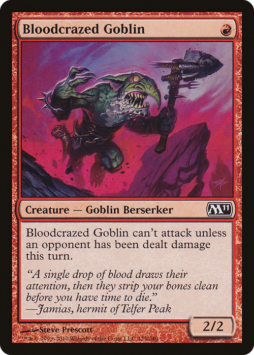 Bloodcrazed Goblin (M11-125) - Magic 2011 Foil