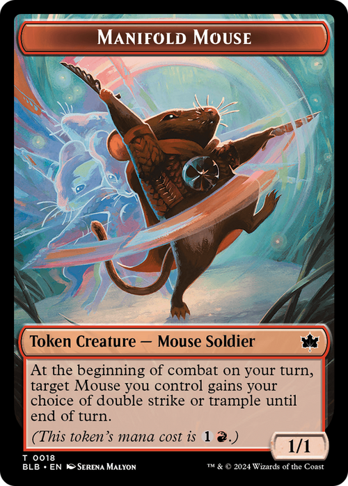 Manifold Mouse Token (BLB-018) - Bloomburrow Tokens