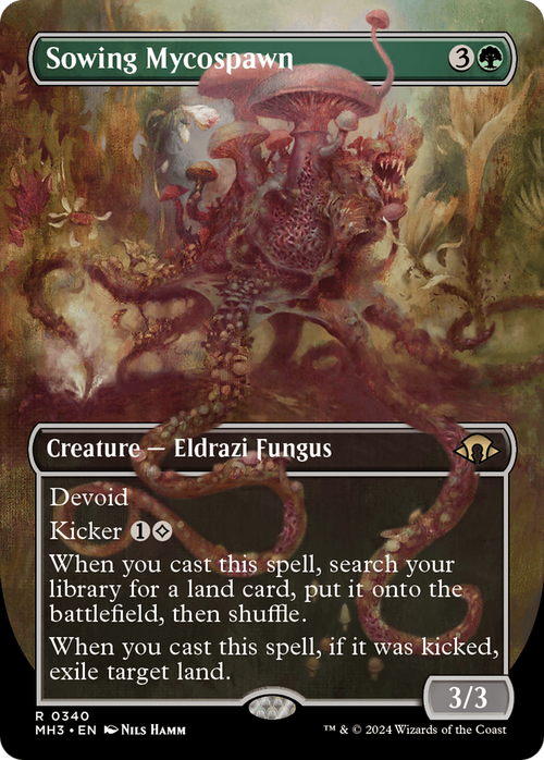 Sowing Mycospawn (Borderless) (MH3-340) - Modern Horizons 3 Foil
