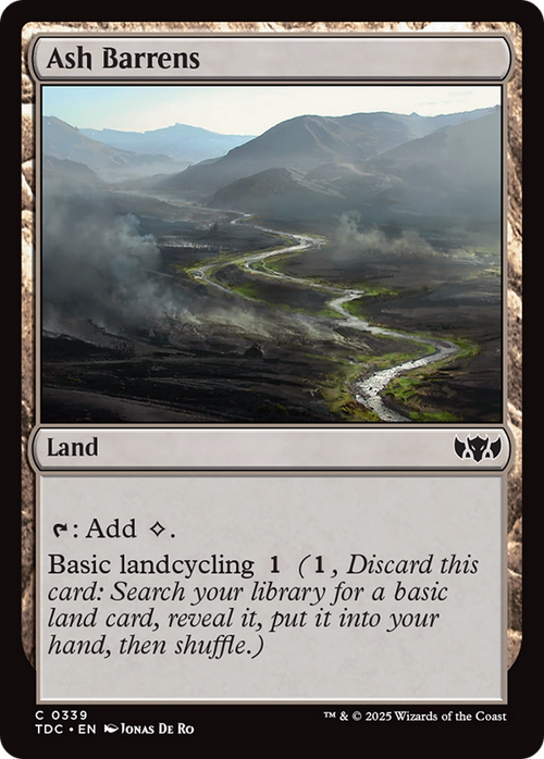 Ash Barrens (TDC-339) - Commander: Tarkir: Dragonstorm