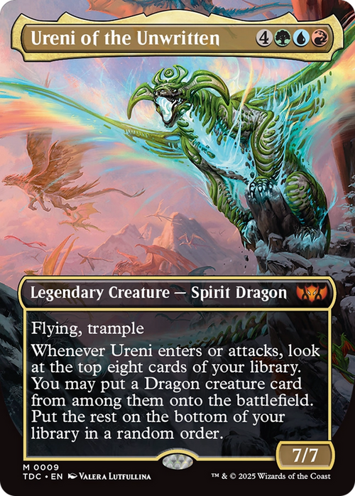 Ureni of the Unwritten (Borderless) (TDC-009) - Commander: Tarkir: Dragonstorm Foil