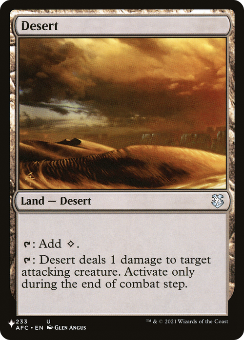 Desert (LIST-233/062) - The List