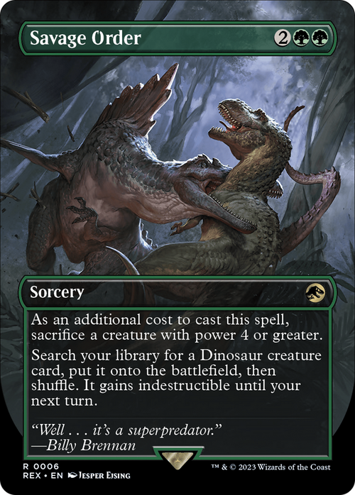 Savage Order (Borderless) (REX-006) - Jurassic World Collection