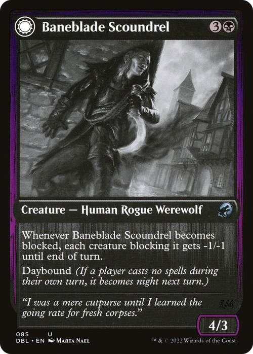Baneblade Scoundrel (DBL-085) - Innistrad: Double Feature: (Double Faced Transform)