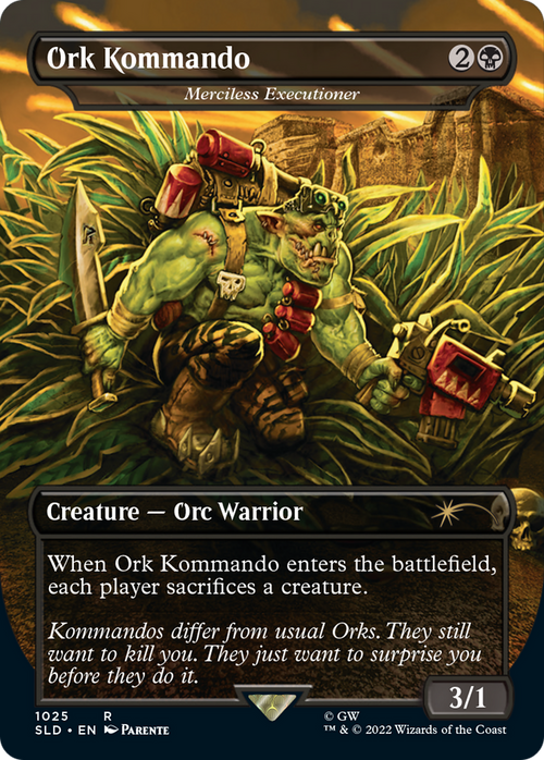 Ork Kommando - Merciless Executioner (Borderless) (SLD-1025) - Secret Lair Drop / Ork Kommando