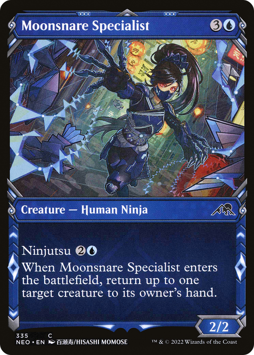 Moonsnare Specialist (Showcase) (NEO-335) - Kamigawa: Neon Dynasty: (Showcase)