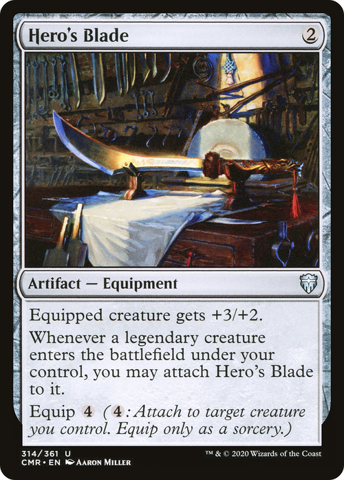 Hero's Blade (314) (CMR-314) - Commander Legends Foil