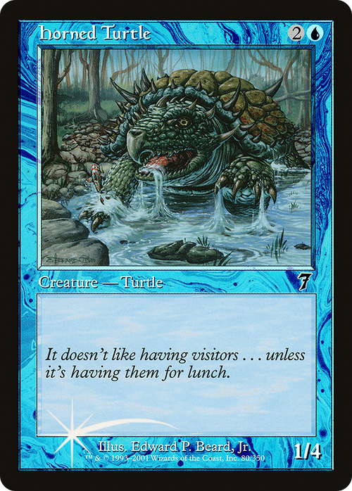 Horned Turtle (7ED-080) - 7th Edition