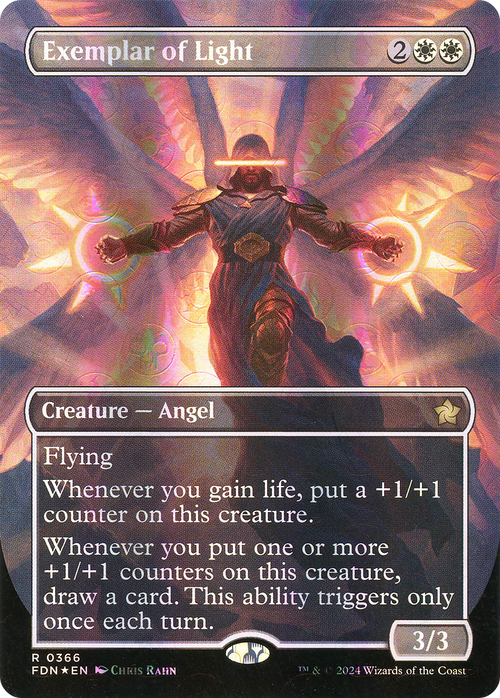 Exemplar of Light (Borderless) (Mana Foil) (FDN-366) - Foundations Foil
