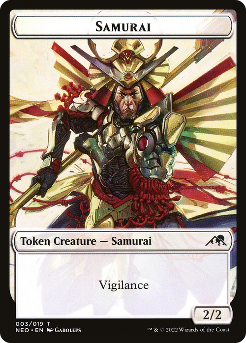 Samurai Token (NEO-003) - Kamigawa: Neon Dynasty Tokens