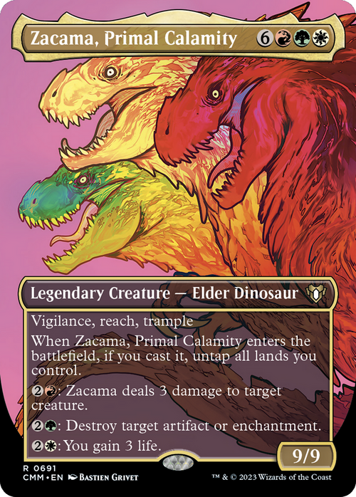Zacama, Primal Calamity (Borderless) (CMM-691) - Commander Masters
