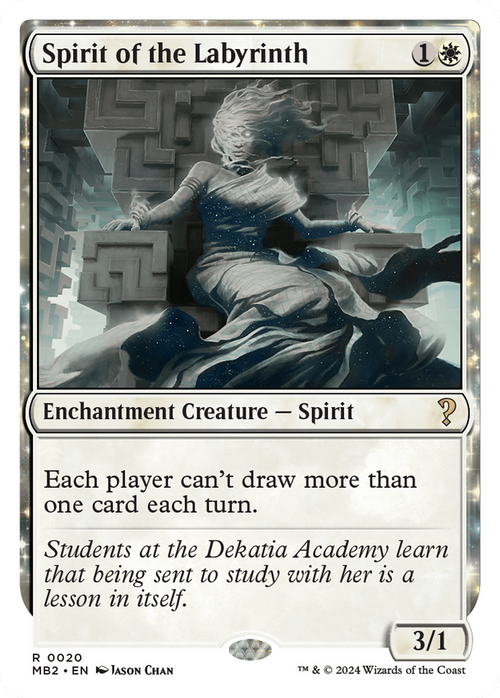 Spirit of the Labyrinth (White Border) (MB2-020) - Mystery Booster 2: (enchantment)