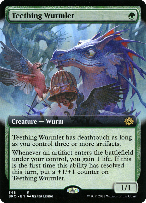 Teething Wurmlet (Extended Art) (BRO-348) - The Brothers' War: (Extended Art)