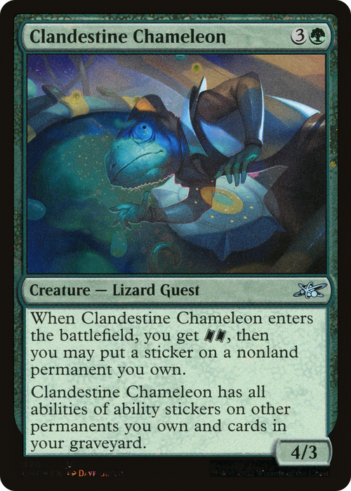 Clandestine Chameleon (Galaxy Foil) (UNF-420) - Unfinity Foil