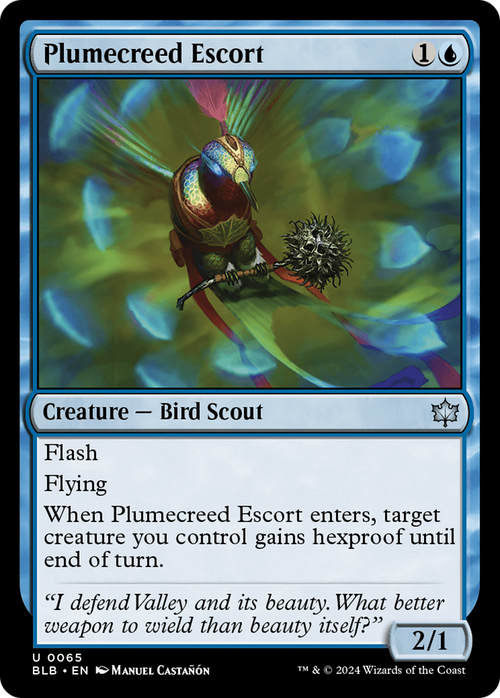 Plumecreed Escort (BLB-065) - Bloomburrow Foil