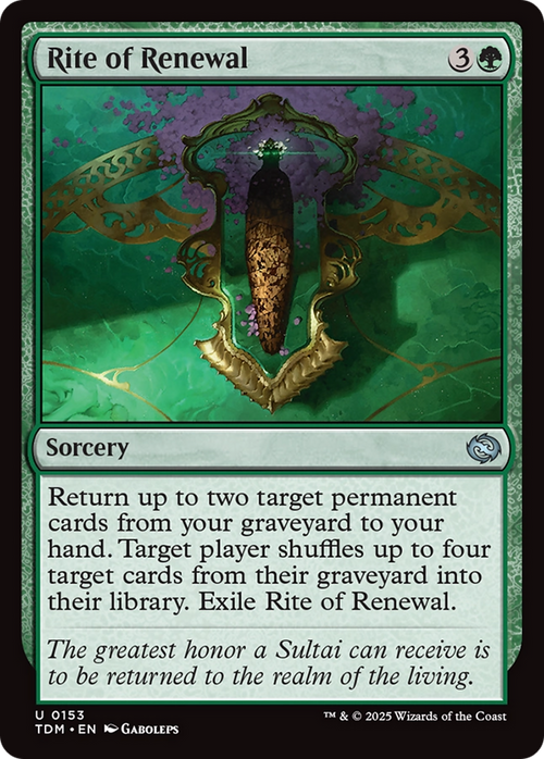 Rite of Renewal (TDM-153) - Tarkir: Dragonstorm