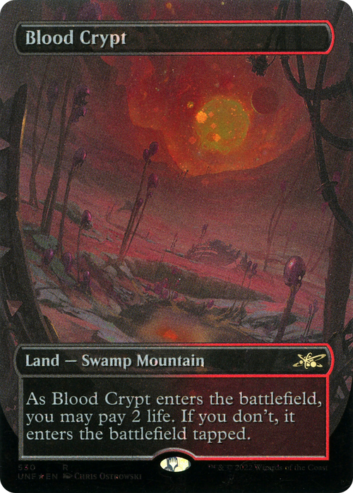 Blood Crypt (Borderless) (Galaxy Foil) (UNF-530) - Unfinity Foil