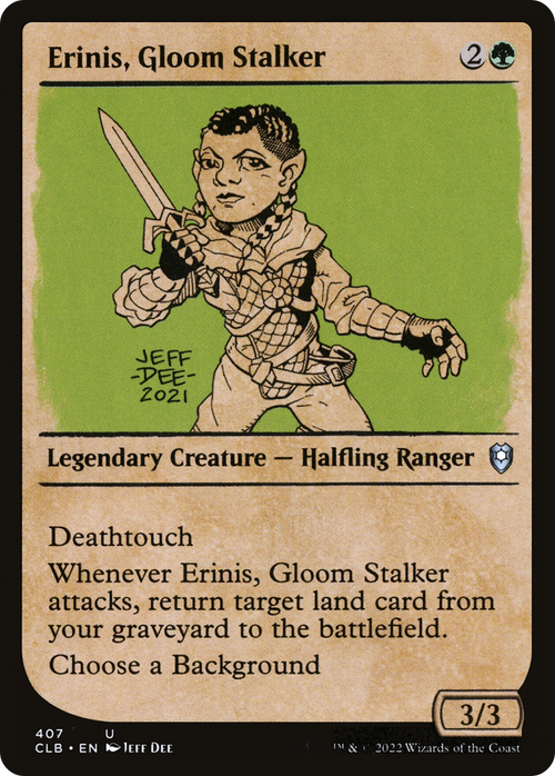 Erinis, Gloom Stalker (Showcase) (CLB-407) - Commander Legends: Battle for Baldur's Gate: (Showcase) Foil
