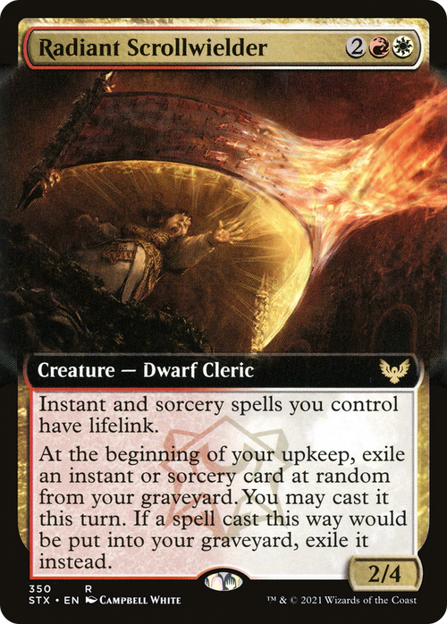 Radiant Scrollwielder (Extended Art) (STX-350) - Strixhaven: School of Mages: (Extended Art) Foil