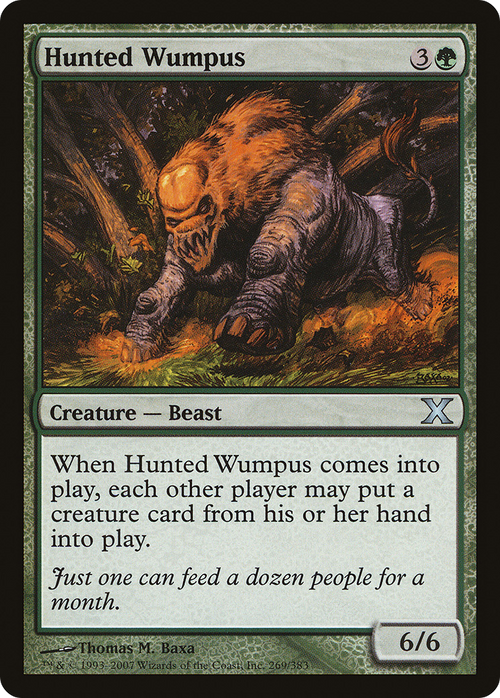 Hunted Wumpus (10E-269) - Tenth Edition Foil