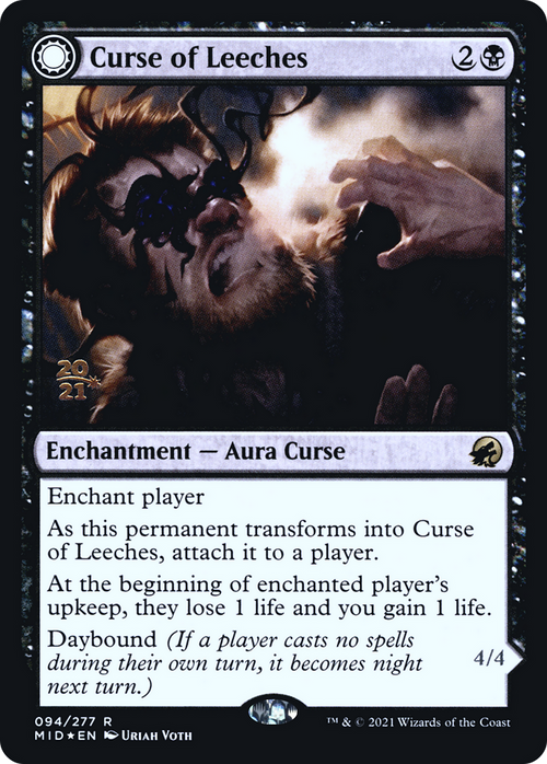 Curse of Leeches (PRE-94S) - Innistrad: Midnight Hunt Promos: (Double Faced Transform) Foil