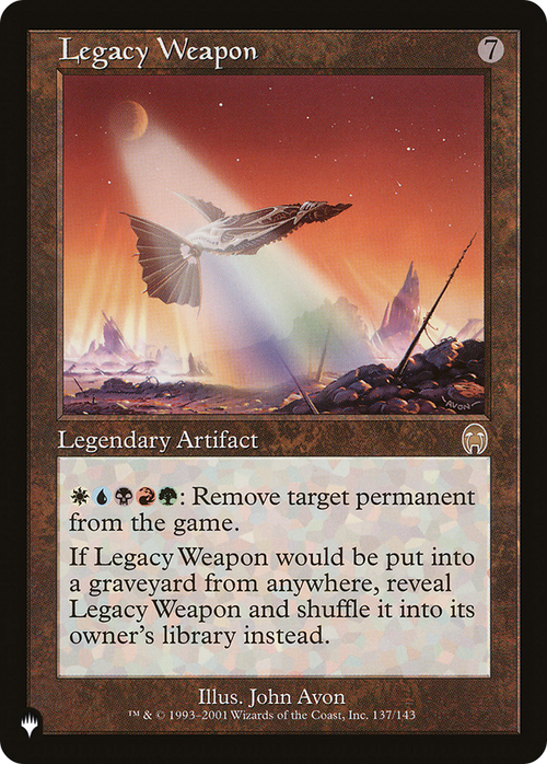 Legacy Weapon (LIST-137/143) - The List