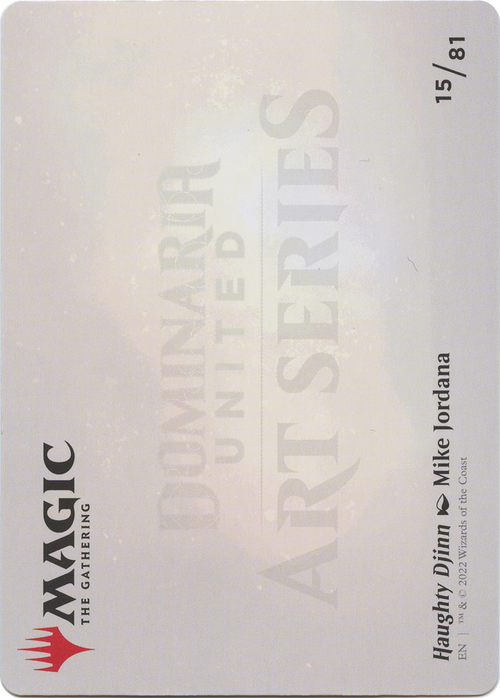 Haughty Djinn // Haughty Djinn (ADMU-015) - Dominaria United Art Series (Borderless) Foil