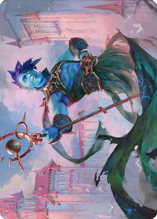 Haughty Djinn // Haughty Djinn (ADMU-015) - Dominaria United Art Series (Borderless) Foil