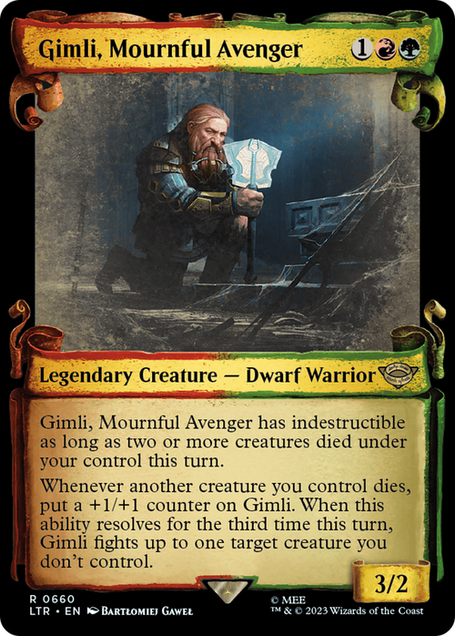 Gimli, Mournful Avenger (Showcase Scrolls) (LTR-660) - The Lord of the Rings: Tales of Middle-earth: (Showcase)