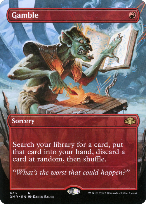 Gamble (Borderless) (DMR-433) - Dominaria Remastered Foil