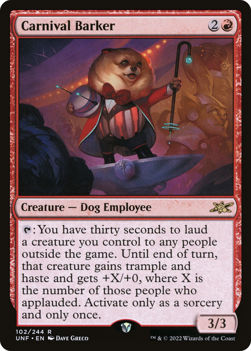 Carnival Barker (UNF-102) - Unfinity Foil