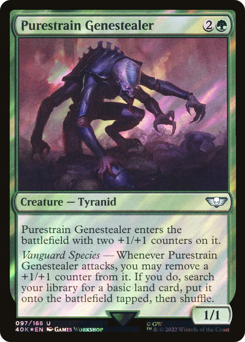 Purestrain Genestealer (Surge Foil) (40K-097) - Warhammer 40,000 Commander Foil