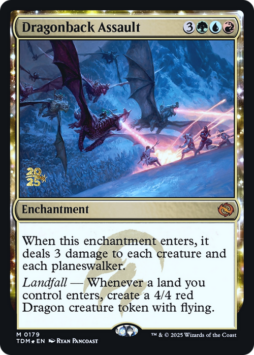 Dragonback Assault (PRE-179S) - Prerelease Cards: (enchantment) Foil