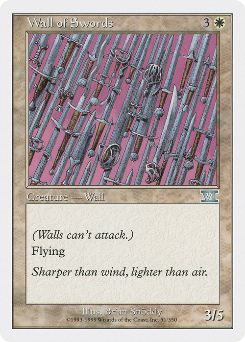 Wall of Swords (6ED-051) - Classic Sixth Edition