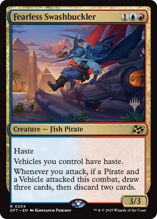 Fearless Swashbuckler (PPDFT-204P) - Promo Pack: Aetherdrift Foil