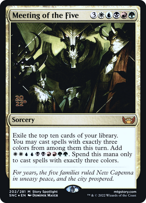 Meeting of the Five (PRE-202) - Streets of New Capenna Promos Foil